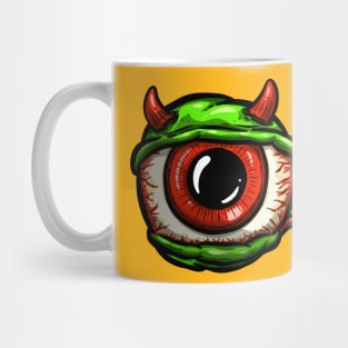 Eyeball Devil Rockabilly Tattoo Cartoon Style Eye Mug